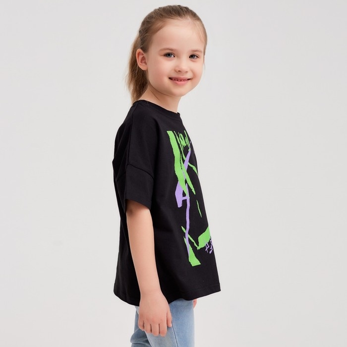 Футболка детская MINAKU Graffiti, цвет чёрный, рост 134 Футболка детская MINAKU Graffiti, цвет чёрный, рост 134