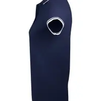 Рубашка поло женская Pasadena Women 200 с контрастной отделкой темно-синяя с белым, размер XL