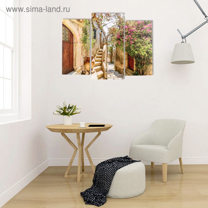 Картина модульная на подрамнике Картина модульная на подрамнике " Улочка" (2-25х50, 30х60 см) 80х60 см