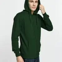 Толстовка на молнии с капюшоном Siverga 2.0, темно-зеленая, размер 4XL