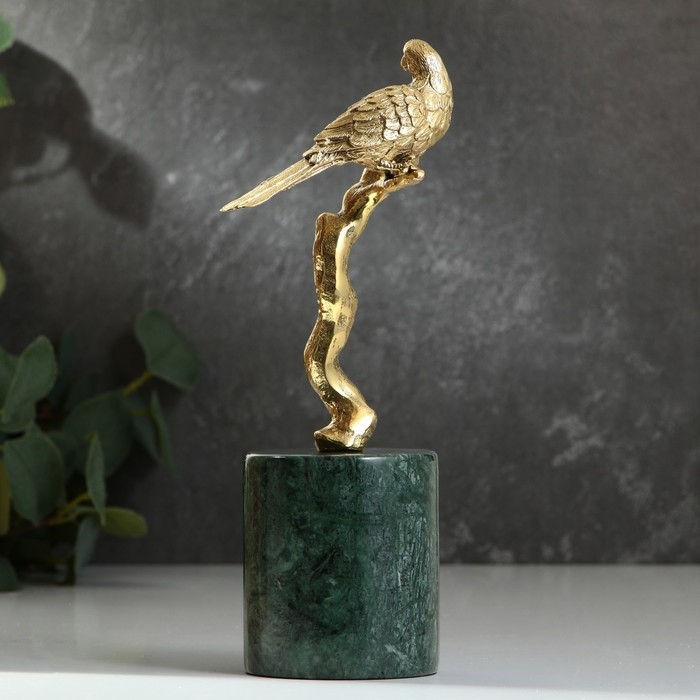 Статуэтка &laquo;Птица&raquo; мрамор латунь 22 х 9 х 30 см