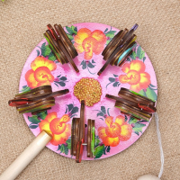 Сувенир "Курицы клюющие", d=13 см микс Сувенир "Курицы клюющие", d=13 см микс