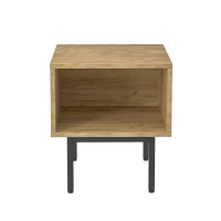 Тумба прикроватная Bergen, 40х35х45 см, дуб крафт золотой, чёрный Тумба прикроватная Bergen, 40х35х45 см, дуб крафт золотой, чёрный