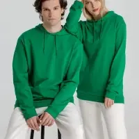 Толстовка с капюшоном унисекс Hoodie, зеленая, размер S