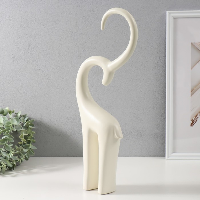 Сувенир керамика Сувенир керамика "Антилопа" белый 6х13х47,5 см
