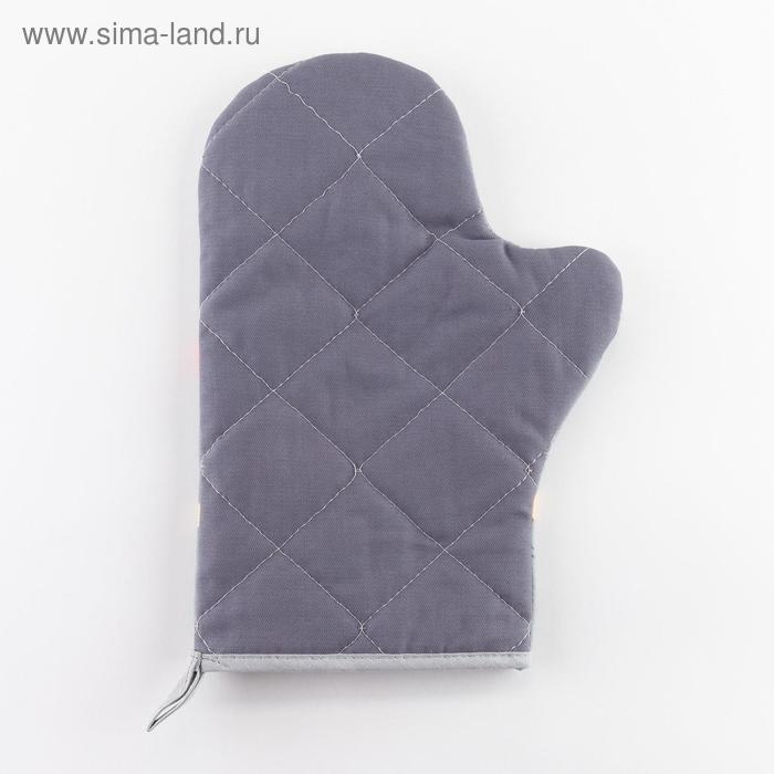 Новый год. Варежка-прихватка Новый год. Варежка-прихватка "New year" 20х28см, саржа, 100% хлопок, ватин 250г/м2