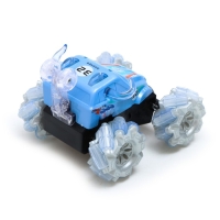 Машина-перевёртыш радиоуправляемая &laquo;Трюкач&raquo;, работает от батареек, свет, цвет синий