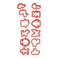 Формочки для лепки, 12 штук Формочки для лепки, 12 штук