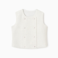 Жилетка для девочки, MINAKU :Party Dress, цвет белый, рост 128 см