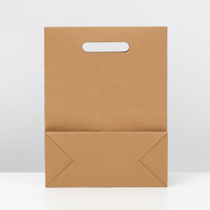 Коробка-пакет, крафтовая, с окном, 32 х 23 х 11 см