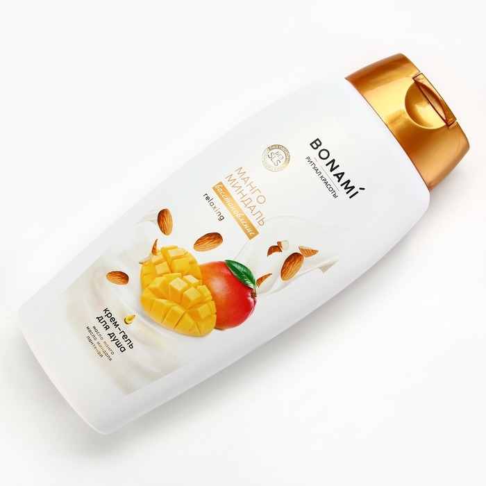 Гель для душа с пантенолом, восстановление, 750 мл, аромат манго и миндаля, BONAMI Гель для душа с пантенолом, восстановление, 750 мл, аромат манго и миндаля, BONAMI