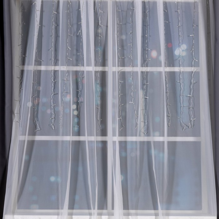 Гирлянда &laquo;Занавес&raquo; 1.5 &times; 1 м, IP20, прозрачная нить, 180 LED, свечение фиолетовое, 8 режимов, 220 В