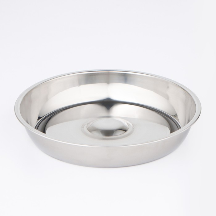 Крышка-Клош из нержавеющей стали, 24&times;24&times;4 см, круглая