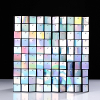 Панель с пайетками для фотозоны 30*30см, серебристая с эффектом голографии Панель с пайетками для фотозоны 30*30см, серебристая с эффектом голографии