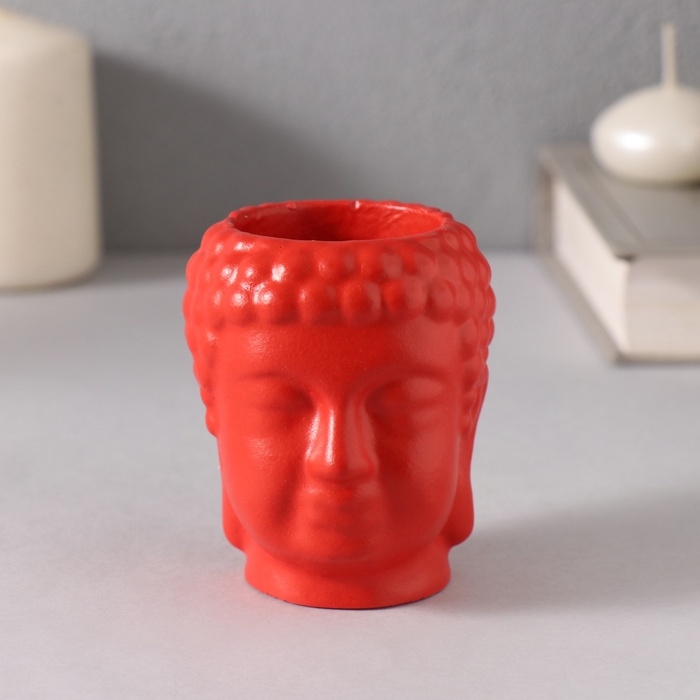 Подсвечник Подсвечник "Будда" 7*6см красный