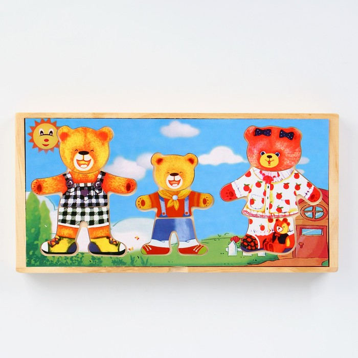 Пазл «Семья медвежат», 45 элементов, МИКС Пазл «Семья медвежат», 45 элементов, МИКС