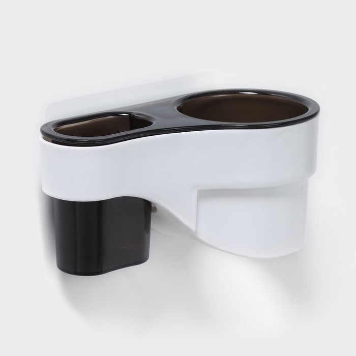 Держатель для фена и ванных принадлежностей в ванную на липучках, 18,7×10×9 см, цвет чёрно-белый Держатель для фена и ванных принадлежностей в ванную на липучках, 18,7×10×9 см, цвет чёрно-белый