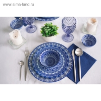 Салатник керамический Доляна &laquo;Мавлон&raquo;, 350 мл, d=12,5 см, цвет синий