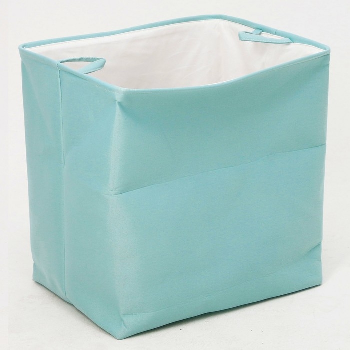 Корзина для хранения игрушкек с затяжкой на веревке, 40 х 50 х 48 см, голубая