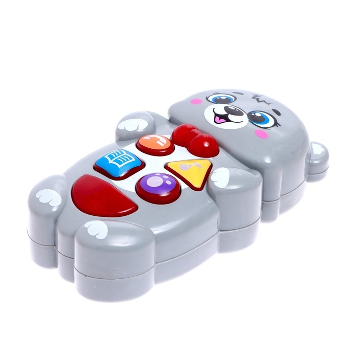 Музыкальная игрушка &laquo;Любимый мишутка Лакки&raquo;, звук, свет, цвет серый