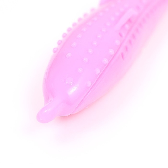 Игрушка для кошек с кошачьей мятой Игрушка для кошек с кошачьей мятой "Дельфин", 17 см, розовая