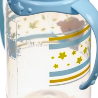 Бутылочка для кормления «Мишка принц», классическое горло, 150 мл., от 0 мес., цилиндр, с ручками Бутылочка для кормления «Мишка принц», классическое горло, 150 мл., от 0 мес., цилиндр, с ручками