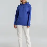 Толстовка с капюшоном унисекс Hoodie, ярко-синий меланж, размер M