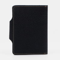 Обложка на кнопке, для автодокументов и паспорта, цвет чёрный