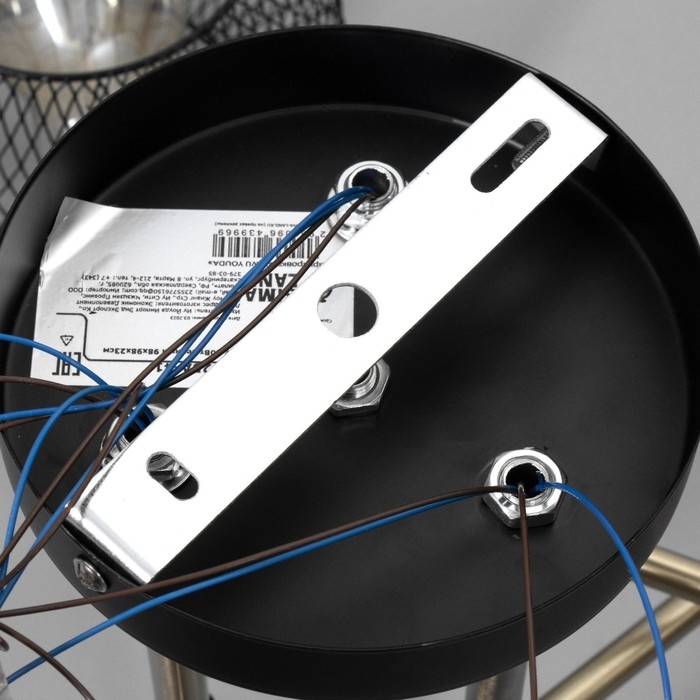 Люстра "Эстэт" 6хЕ27 40Вт черный 98х98х23см BayerLux