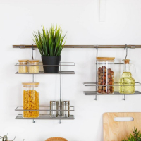 Полка для рейлинга прямая, 1 ярус, ширина 26,5 см, d=25 мм, цвет хром Полка для рейлинга прямая, 1 ярус, ширина 26,5 см, d=25 мм, цвет хром