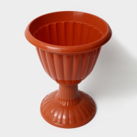 Кашпо уличное на ножке высокий &laquo;Жасмин&raquo;, 12 л, цвет коричневый