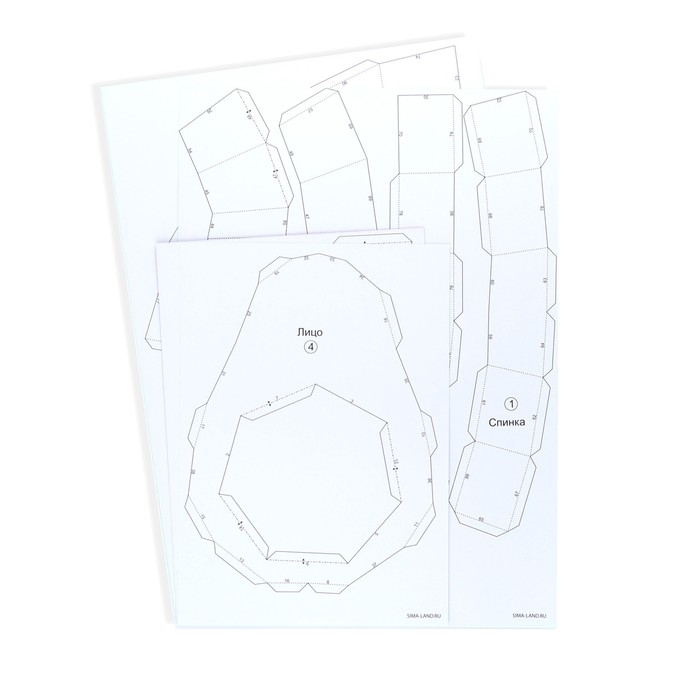 Полигональная фигура из бумаги &laquo;Авокадо&raquo;, 23 х 30 х 16 см