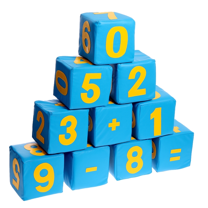 Набор мягких кубиков &laquo;Цифры&raquo;, 10 элементов, МИКС