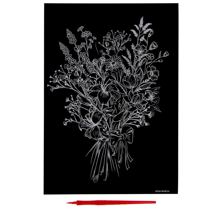 Набор для творчества: гравюра и создание подвески из фетра и бумаги &laquo;Лесная сказка&raquo;