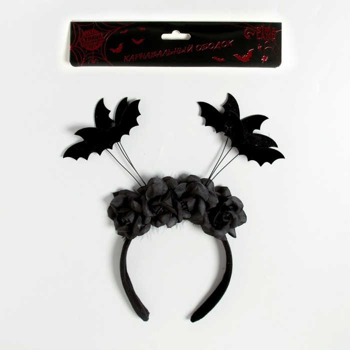 Ободок для волос карнавальный «Летучие мышки», на Хэллоуин Ободок для волос карнавальный «Летучие мышки», на Хэллоуин