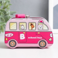 Копилка металл с замочком "Звери в автобусе" МИКС 11х5,5х6,7 см Копилка металл с замочком "Звери в автобусе" МИКС 11х5,5х6,7 см