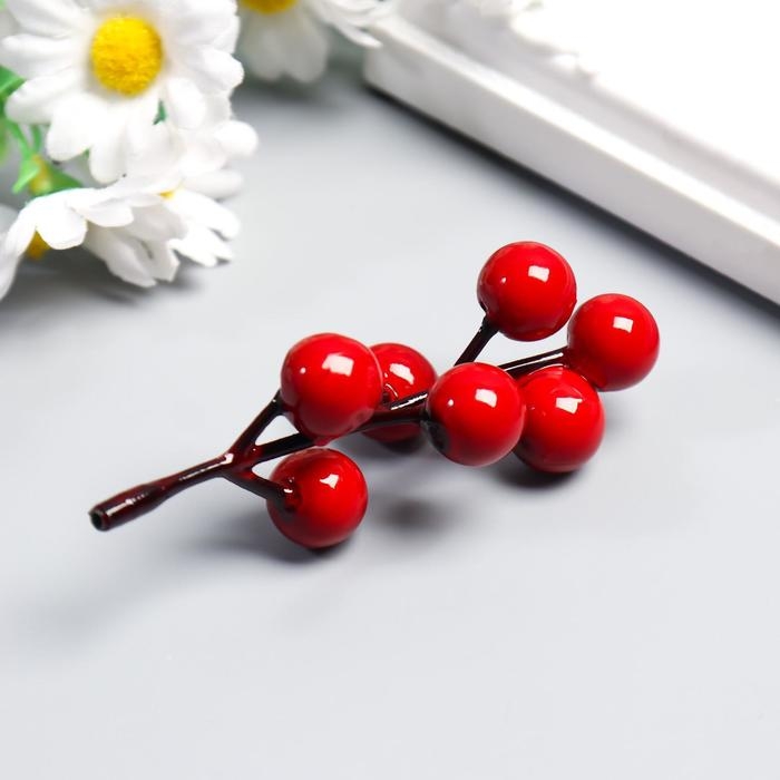 Декор для творчества Декор для творчества "Веточка с ягодами 7 ягод" набор 10 шт 9,3 см