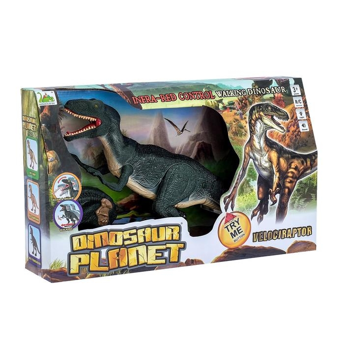 Динозавр радиоуправляемый «Велоцираптор», световые и звуковые эффекты Динозавр радиоуправляемый «Велоцираптор», световые и звуковые эффекты