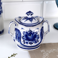 Сахарница &laquo;Силуэт&raquo;, 14х10х14 см, гжель