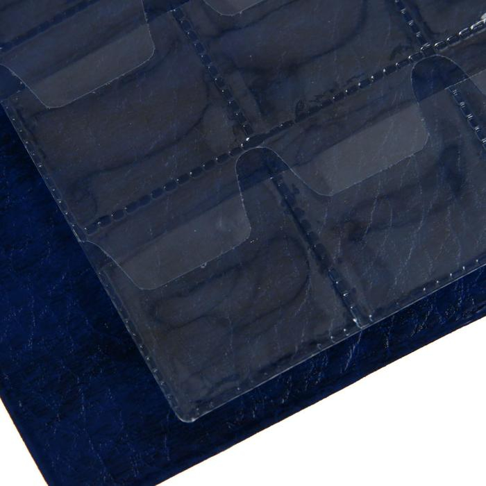 Альбом для монет 125 х 185 мм Calligrata, на 240 монет, ячейка 26 х 29 мм, 10 листов, обложка искусственная кожа, синий Альбом для монет 125 х 185 мм Calligrata, на 240 монет, ячейка 26 х 29 мм, 10 листов, обложка искусственная кожа, синий