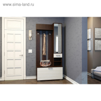 Вешалка с зеркалом (вз910), венге / лоредо