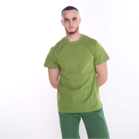 Футболка мужская, цвет хаки МИКС, размер 46