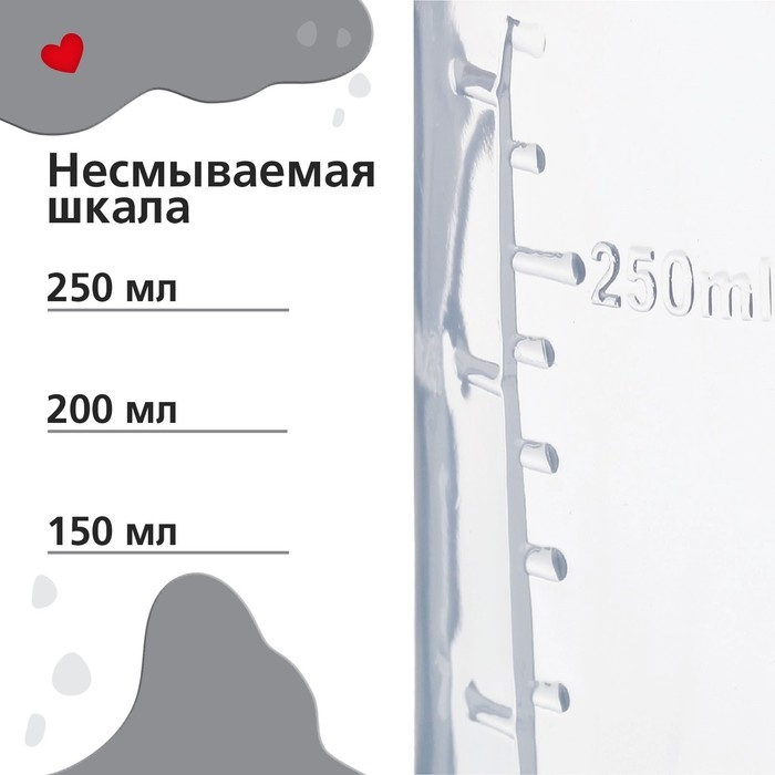 Бутылочка для кормления стекло &laquo;Молоко №1&raquo;, классическое горло, 250 мл., от 3 мес.