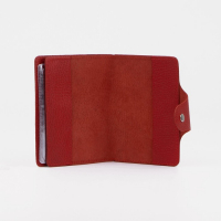 Обложка на кнопке, для автодокументов и паспорта, цвет красный