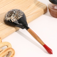 Ложка полубаская с росписью, золото 19&times;6 см, микс