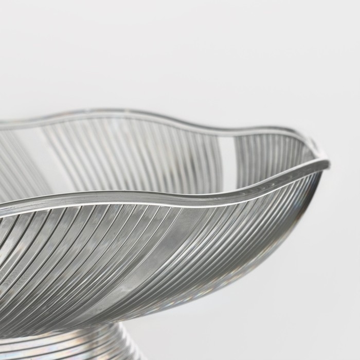 Ваза для фруктов Доляна «Лёгкость», d=26,5 см, цвет прозрачный Ваза для фруктов Доляна «Лёгкость», d=26,5 см, цвет прозрачный