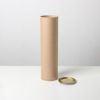 Тубус 92х340 мм (320 мм внутренняя высота),плотный картон, металлическая крышка Тубус 92х340 мм (320 мм внутренняя высота),плотный картон, металлическая крышка