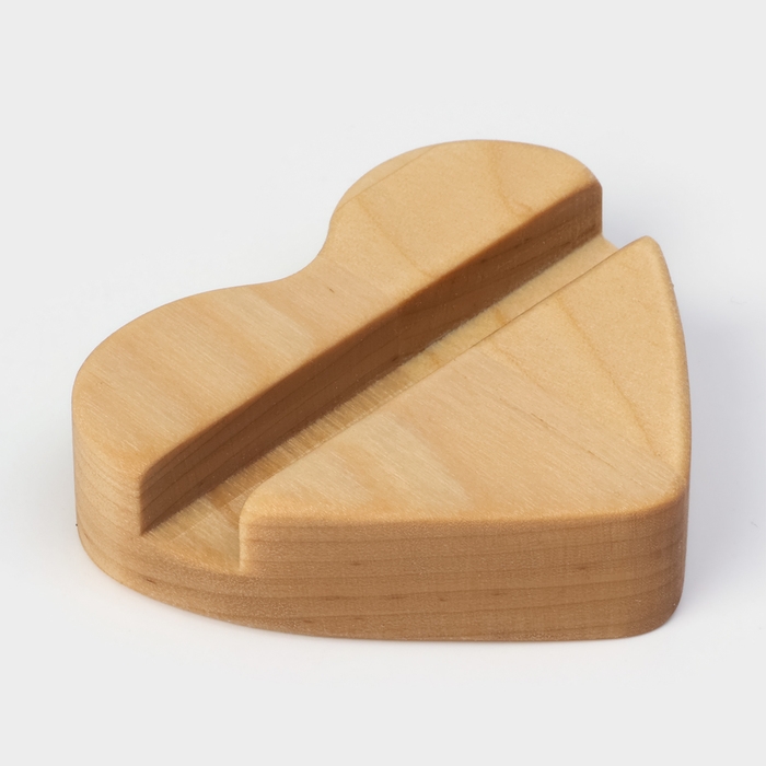 Подарочный набор деревянной посуды Adelica &laquo;Для тебя&raquo;, тарелка 20&times;17 см, подставка под горячее и телефон, берёза