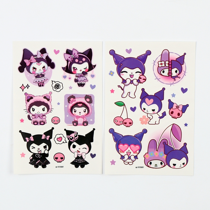 Переводные тату «Злой кролик», 2 листа Переводные тату «Злой кролик», 2 листа