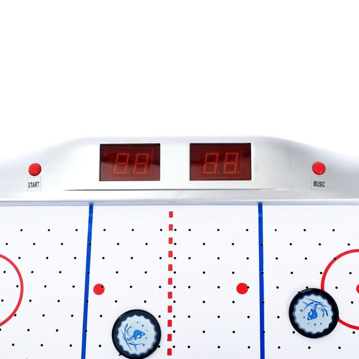 Аэрохоккей &laquo;Высшая лига&raquo;, световые и звуковые эффекты, работает от батареек, 2 игрока